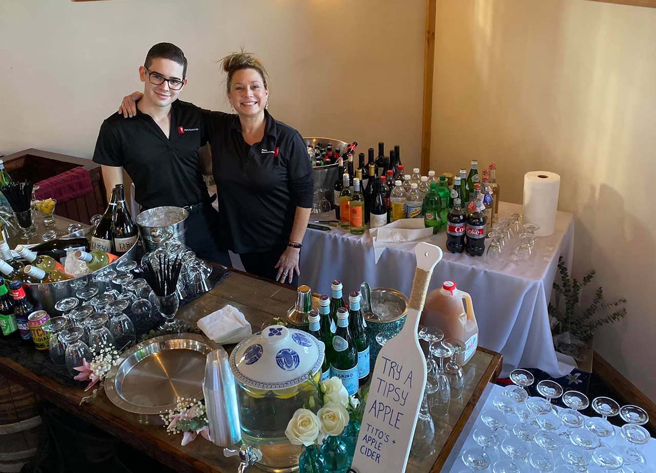 Leanne and her team bartending | Bar Services at Party Accommodator